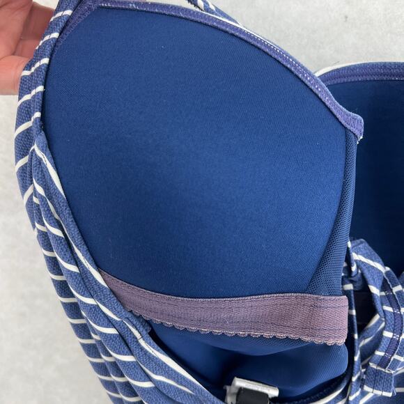 Niptuck Swim US 6 Blue White Striped Convertible One Piece Swimsuit Swimwear - Picture 6 of 10